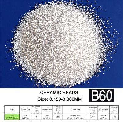 Ceramiczne środki ścierne ZrO2 do piaskowania B60 rozmiar 0,150-0,300 mm Odporność chemiczna