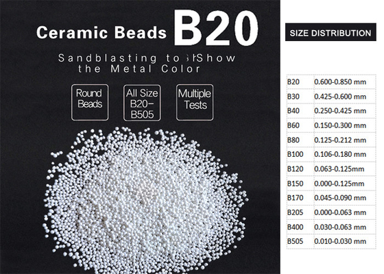 ZrO2 60-65% Gęstość piaskowania kulkami ceramicznymi 3,85 G / cm3 Wysoka wytrzymałość Spójne wykończenia powierzchni
