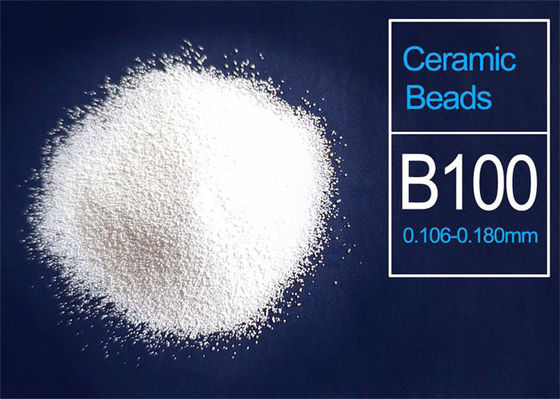 B100 Size 125 - 180 μM Ceramic Blasting Media For Stainless Steel / Aluminum