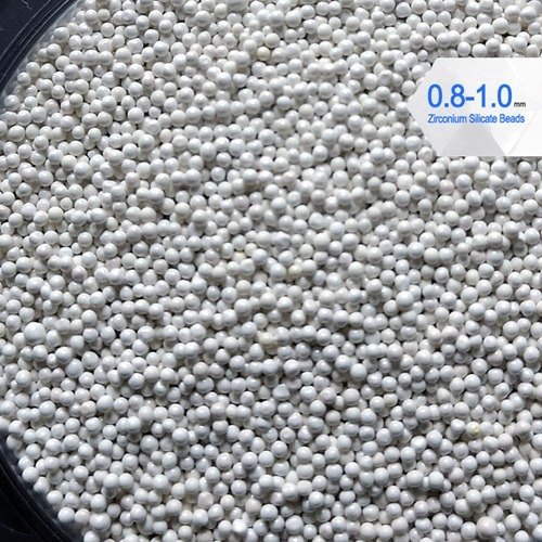 Koraliki z krzemianu cyrkonu 900 HV 0,8–1,0 mm 4 g / cm3 Gęstość do druku Tusz do szlifowania